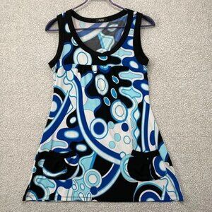 Ripe Maternity Tank Top Womens Size Large Paisley Purple Black Front Pockets